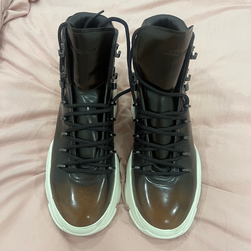 Michael Kora Men's Brown High-Top Sneakers